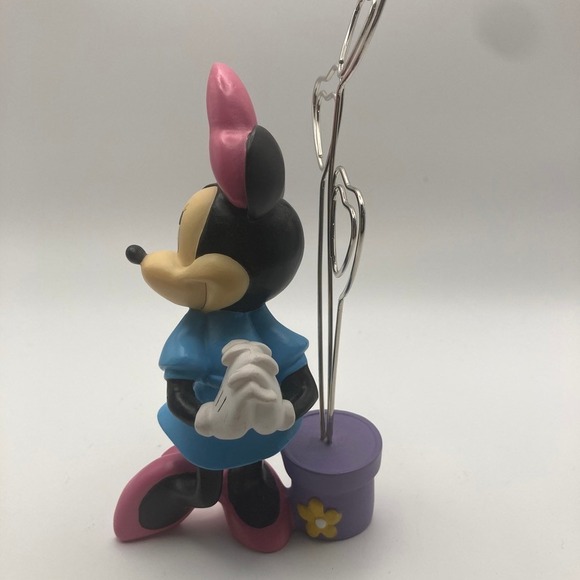 Vintage Disney Minnie Mouse 3 Photo Holder 6.5 inch‎ Resin Wire Classic - Picture 2 of 7